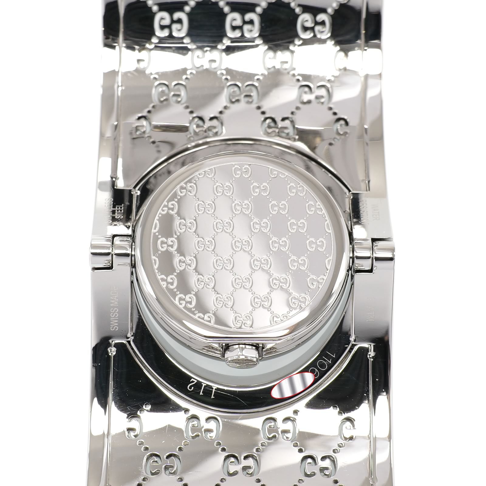 Gucci Twirl 112 stainless steel case back