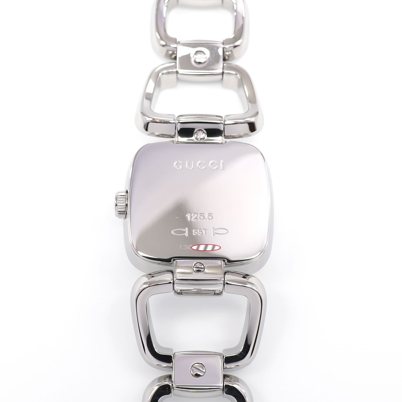 Gucci G 125.5 stainless steel case back