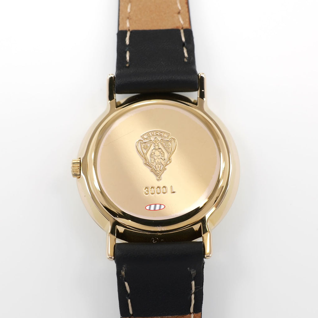 Gucci 3000L 18k Gold Plated case back