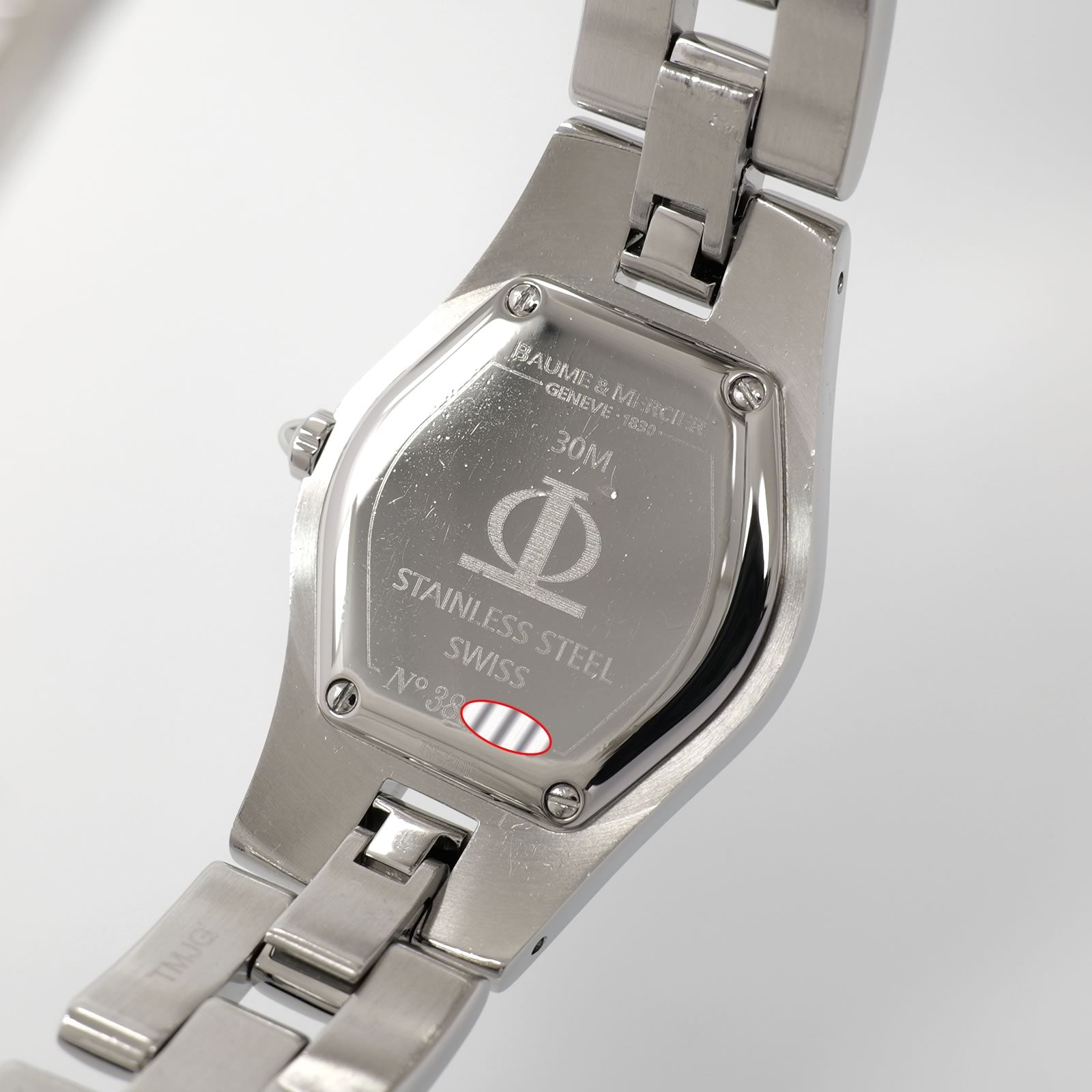 Baume & Mercier Linea 65305 stainless steel case back