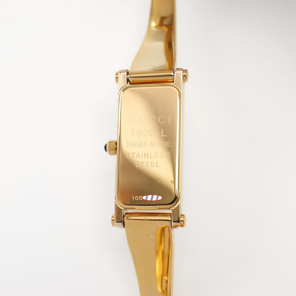 Gucci 1500L 18k Gold Plated case back