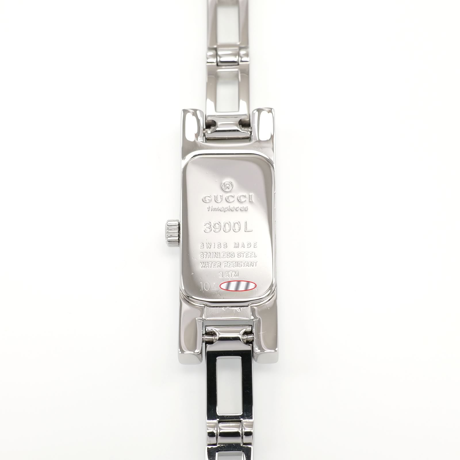 Gucci 3900L stainless steel case back