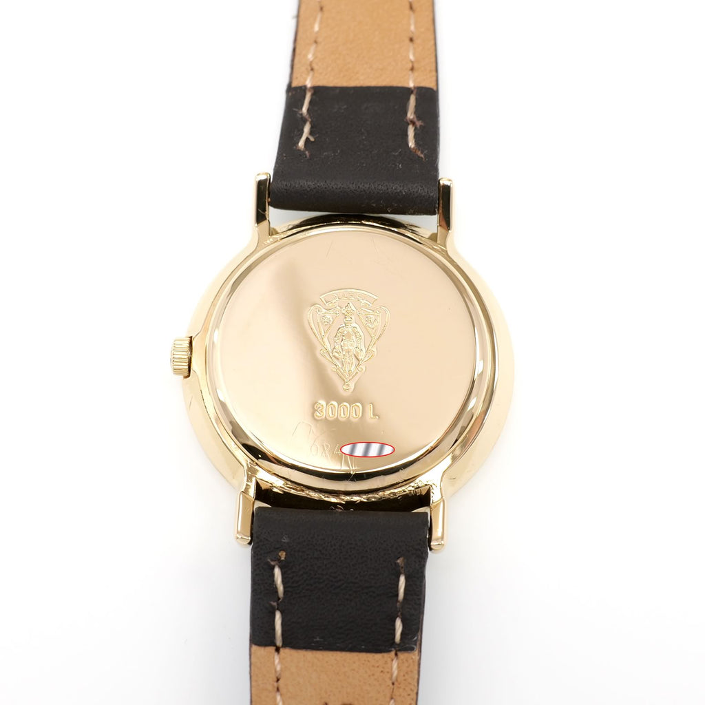 Gucci 3000L 18k Gold Plated case back