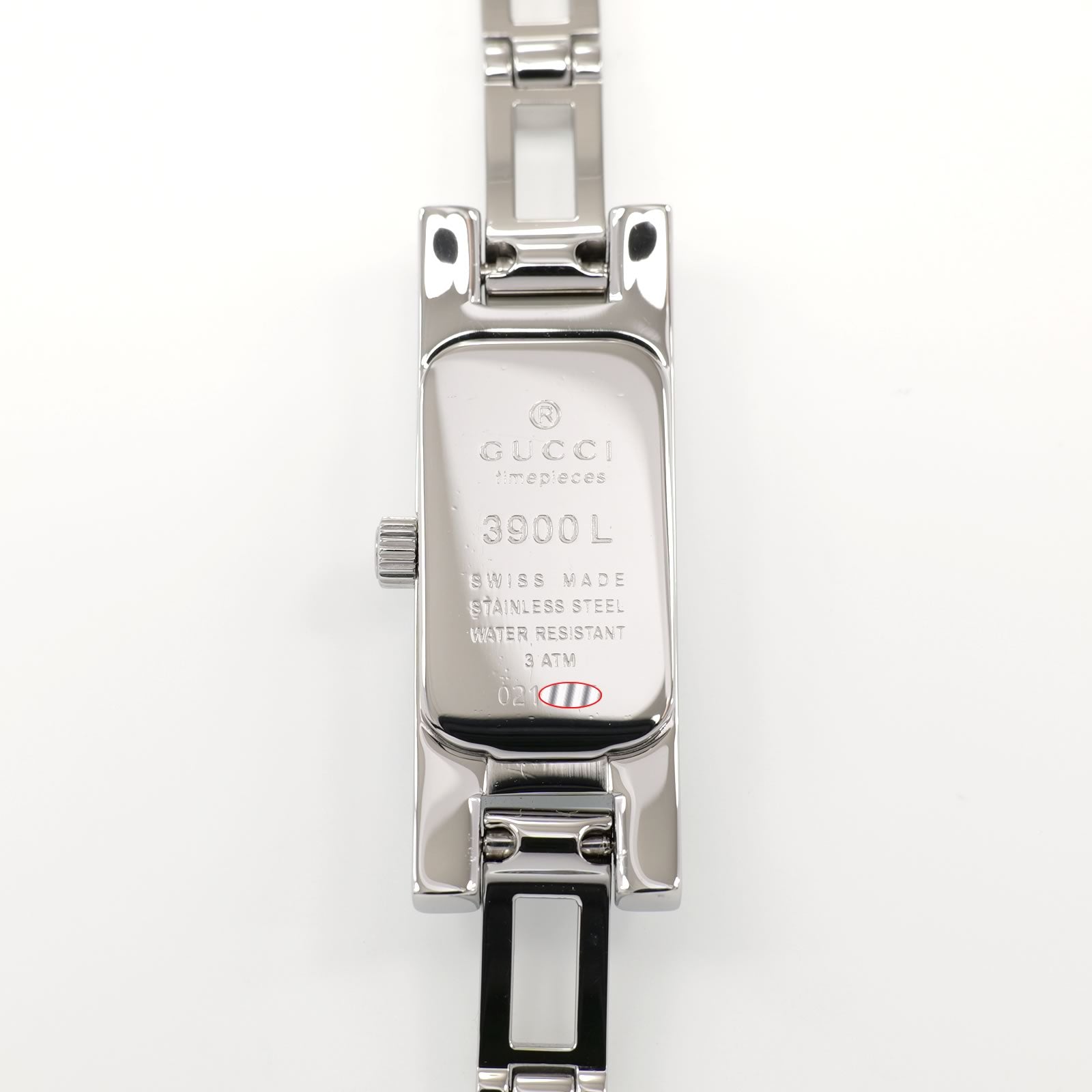 Gucci 3900L Ladies 12mm Silver Sunburst Rectangular Dial – SWWatches