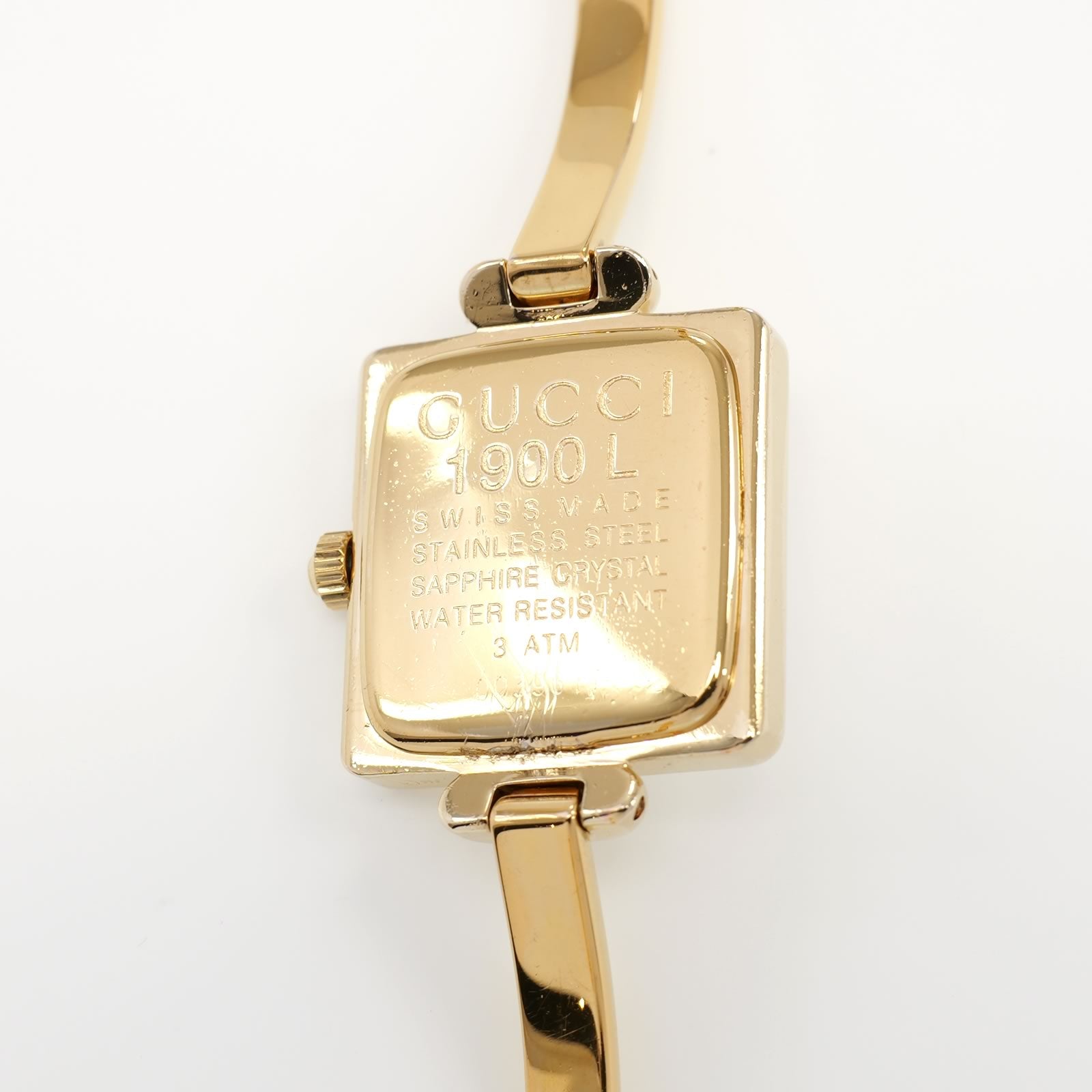 Gucci 1900L 18k Gold Plated case back