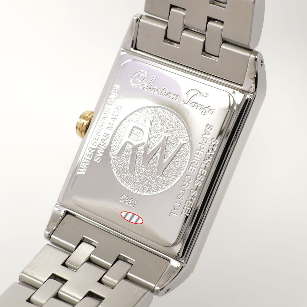 Raymond Weil Tango 5381 stainless steel case back