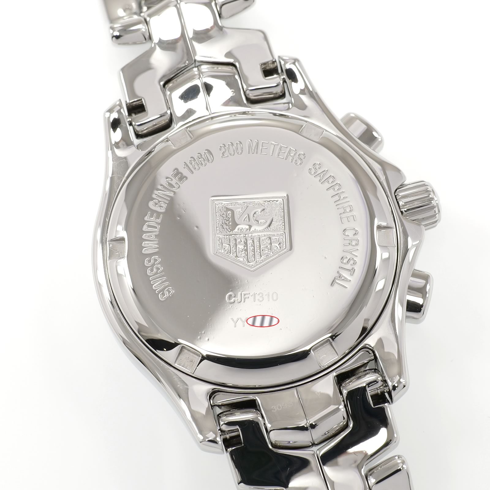 TAG Heuer Link Chronograph CJF1310 stainless steel screw down case back