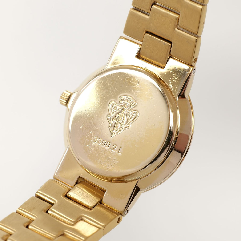 Gucci 3300L 18k gold plated case back