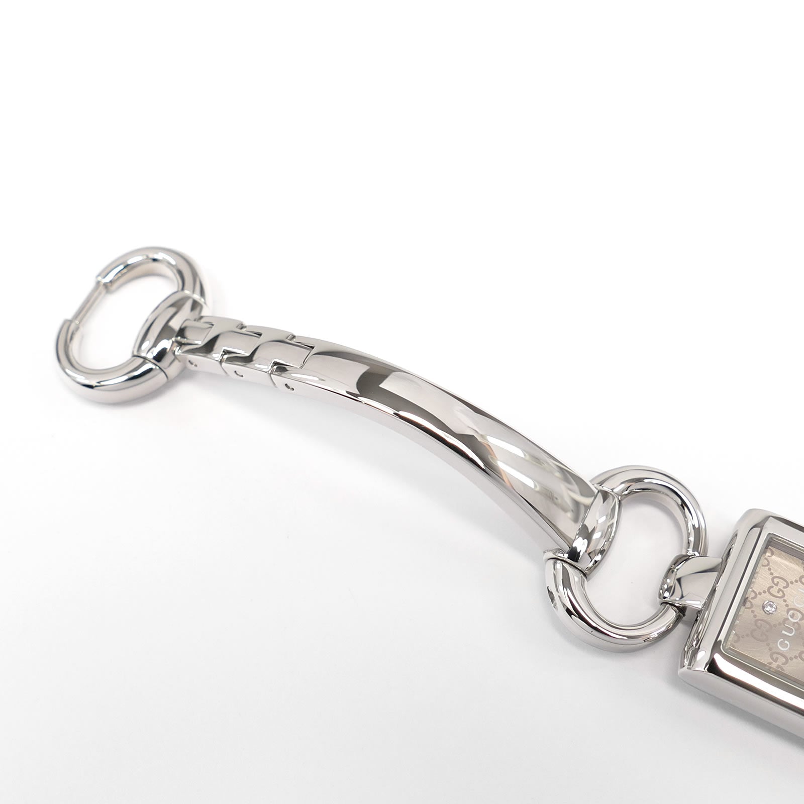 Gucci Tornabuoni 119 stainless steel bangle top