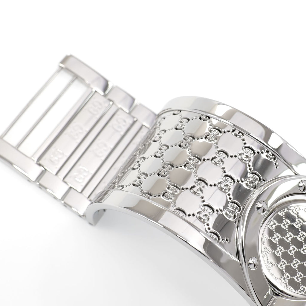 Gucci Twirl 112 stainless steel wide bangle top
