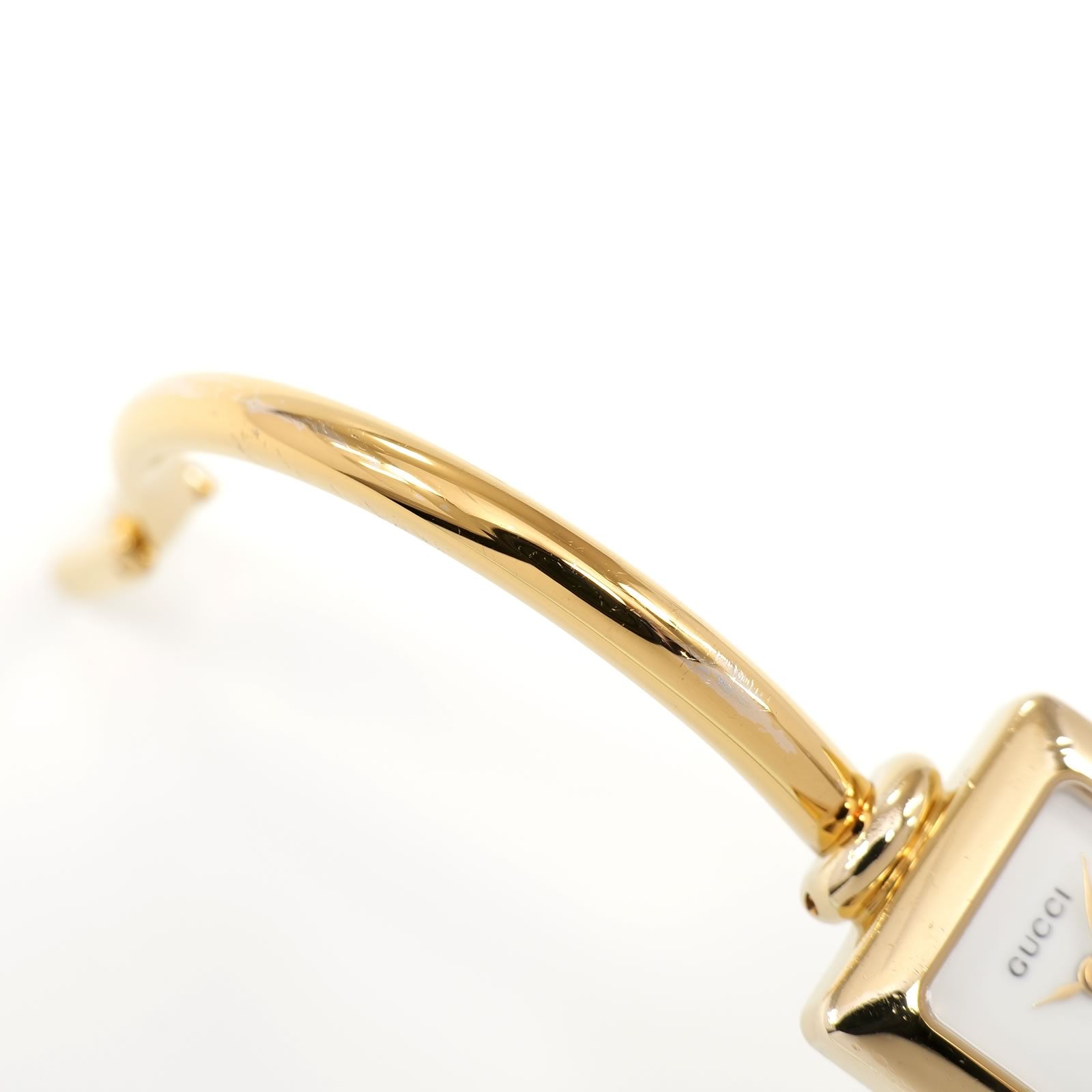 Gucci 1900L Ladies 19mm Square White Dial all 18k Gold Plated