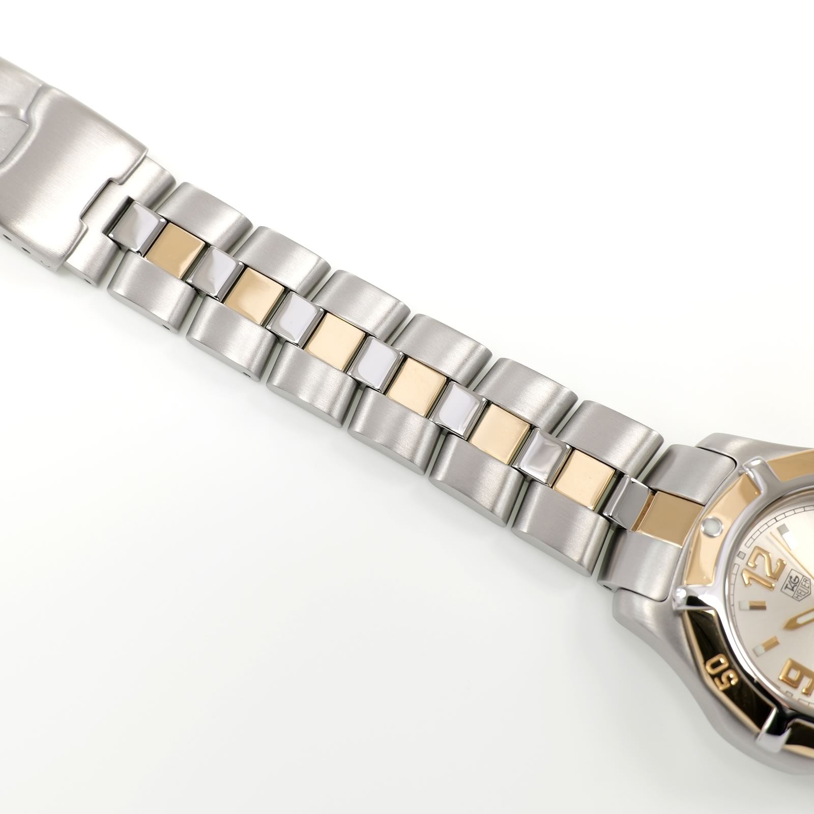 TAG Heuer 2000 Exclusive WN1353 stainless steel and 18k gold BD0342 bracelet top