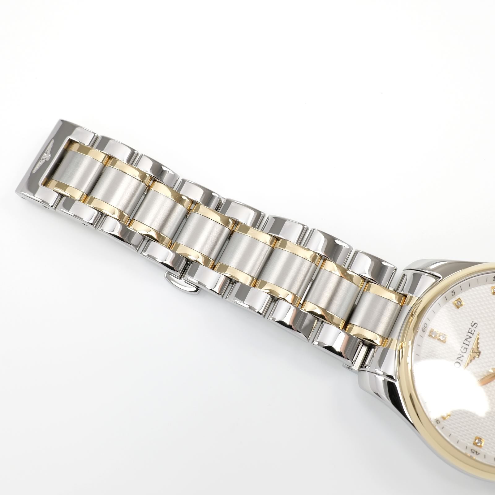 Longines Master Collection L2.518.5 stainless steel and 18k Gold bracelet top