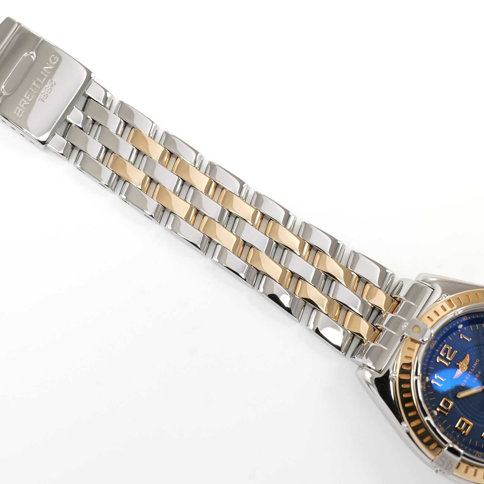 Breitling Wings D67050 stainless steel and 18k Gold bracelet top