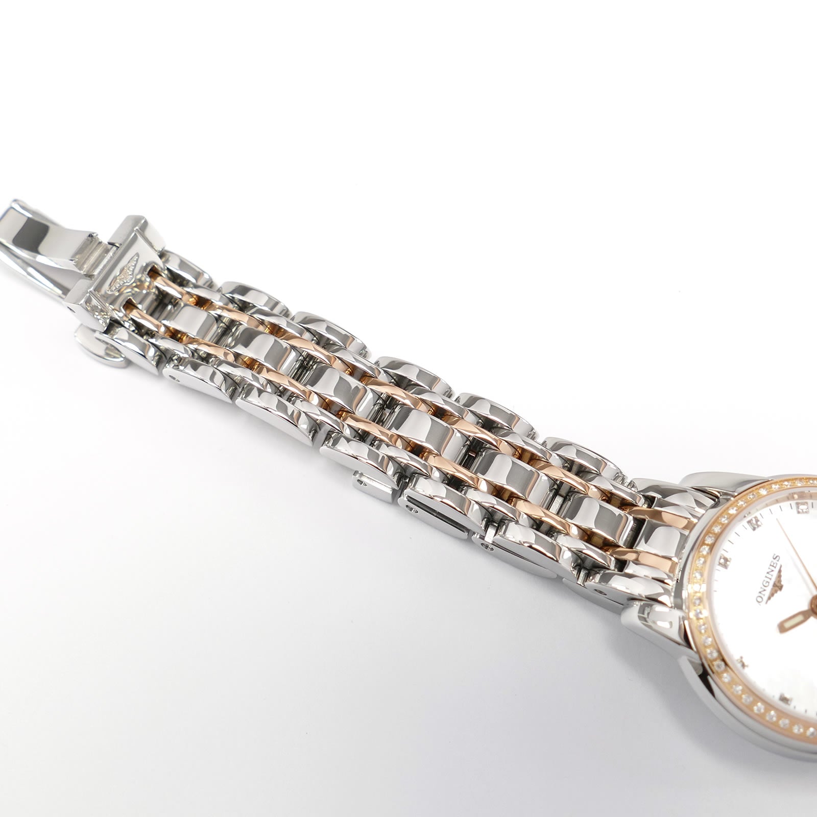 Longines Saint-Imier L2.263.5 stainless steel and rose gold bracelet top