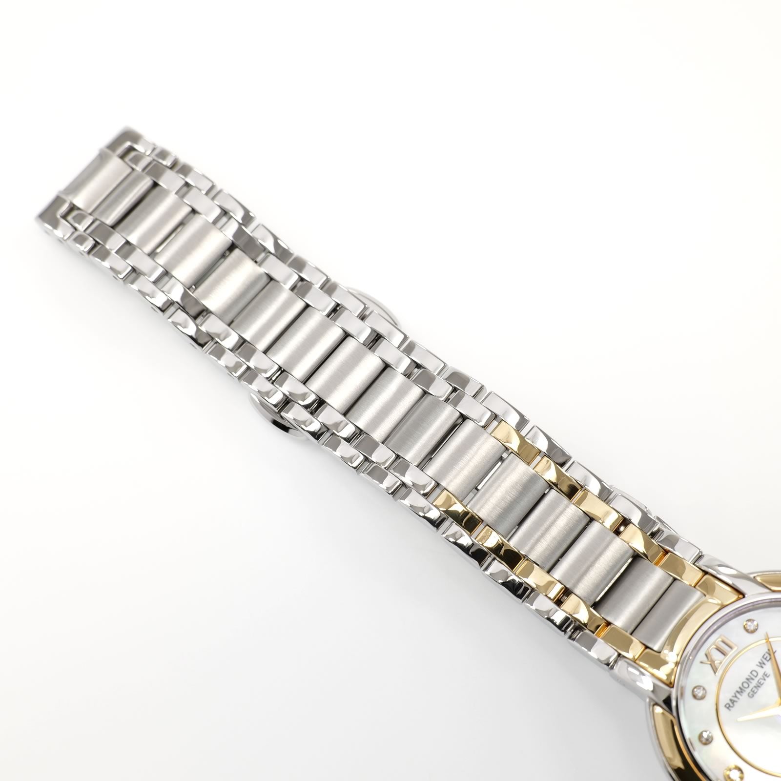 Raymond Weil Othello 2320 stainless steel and 18k Gold bracelet top