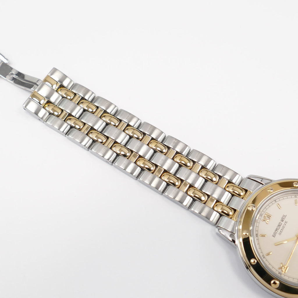 Raymond Weil Tango 5560 stainless steel and 18k Gold Plated bracelet top