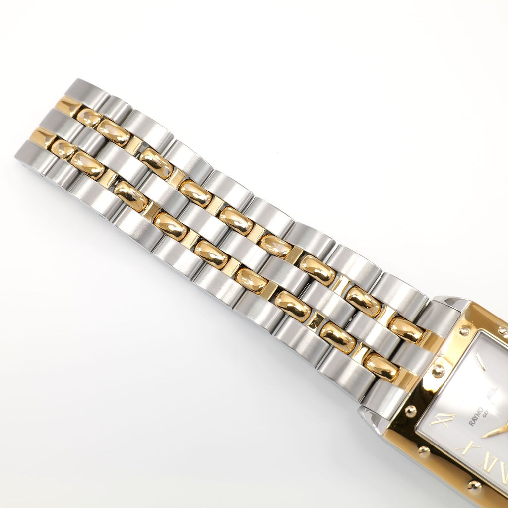Raymond Weil Tango 5381 stainless steel and 18k Gold Plated bracelet top