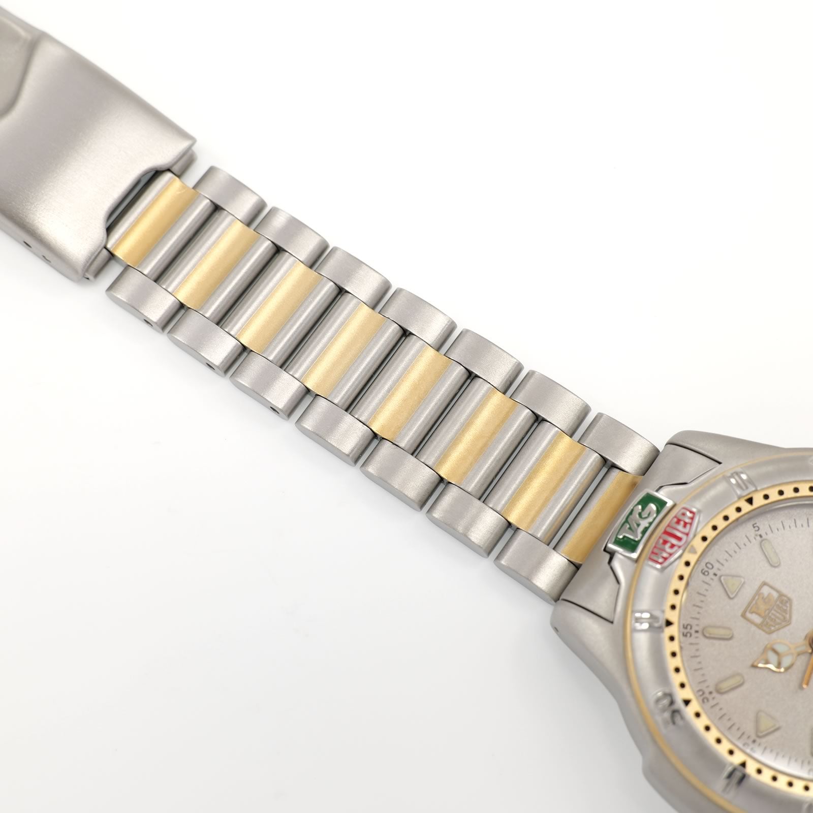 TAG Heuer 4000 695.713KA stainless steel and 18k gold plated bracelet top