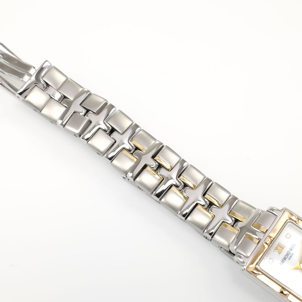 Raymond Weil Parsifal 9630 stainless steel and 18k Gold bracelet top