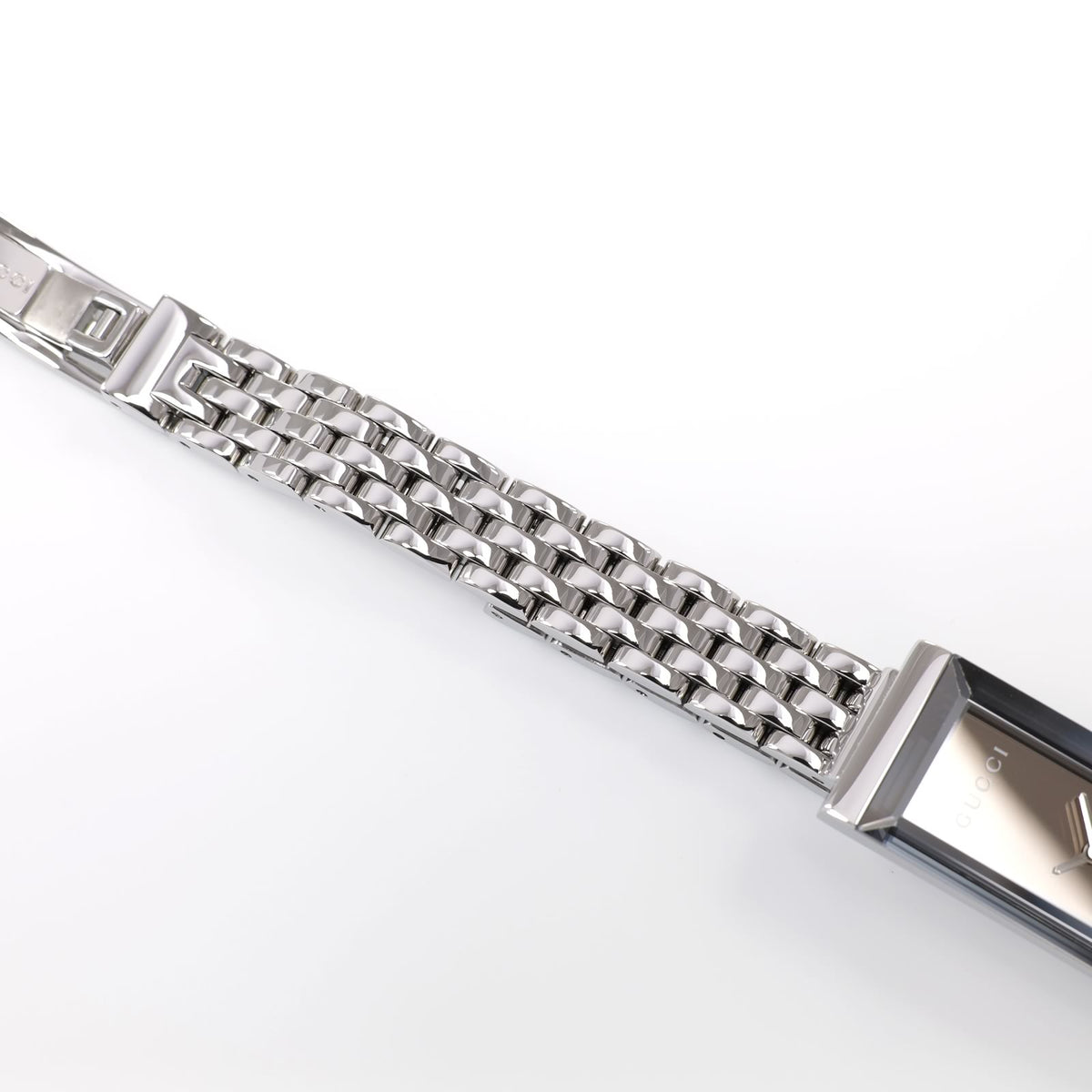 Gucci G-Frame YA127501 stainless steel bracelet top
