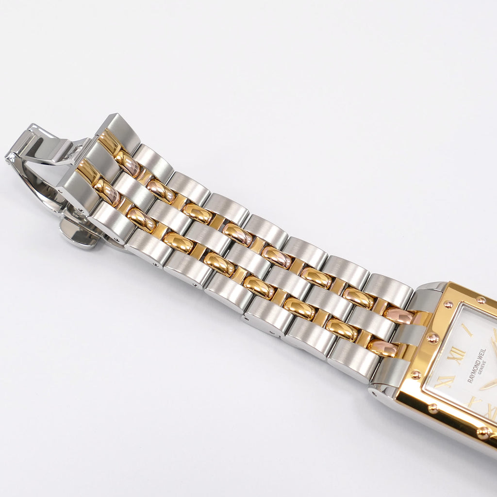 Raymond Weil Tango 5381 stainless steel and 18k Gold Plated bracelet top