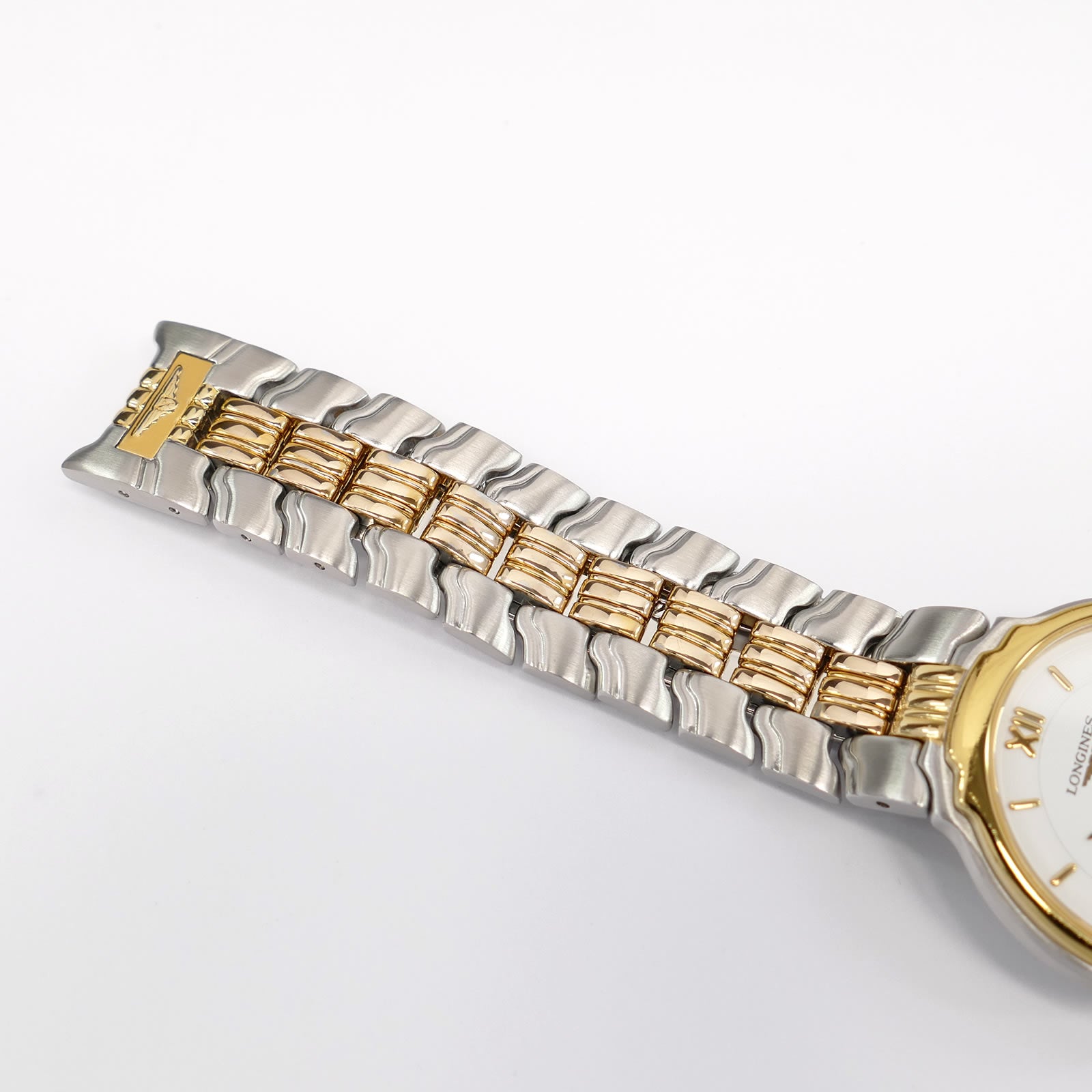 Longines Flagship L5.646.3 18k Gold plated and Stainless Steel bracelet top