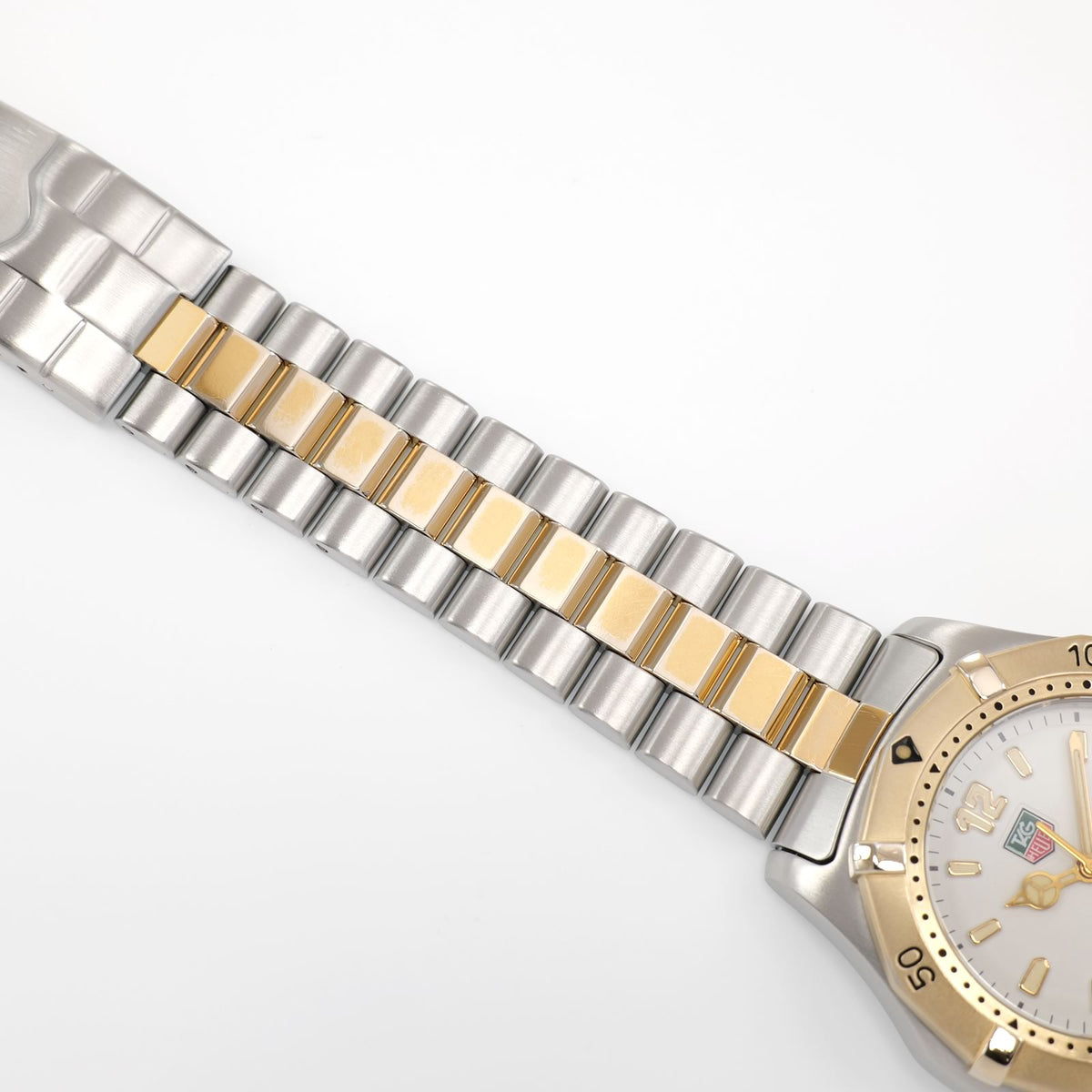 TAG Heuer 2000 WK1121 stainless steel and 18k Gold plated BB0314 bracelet top