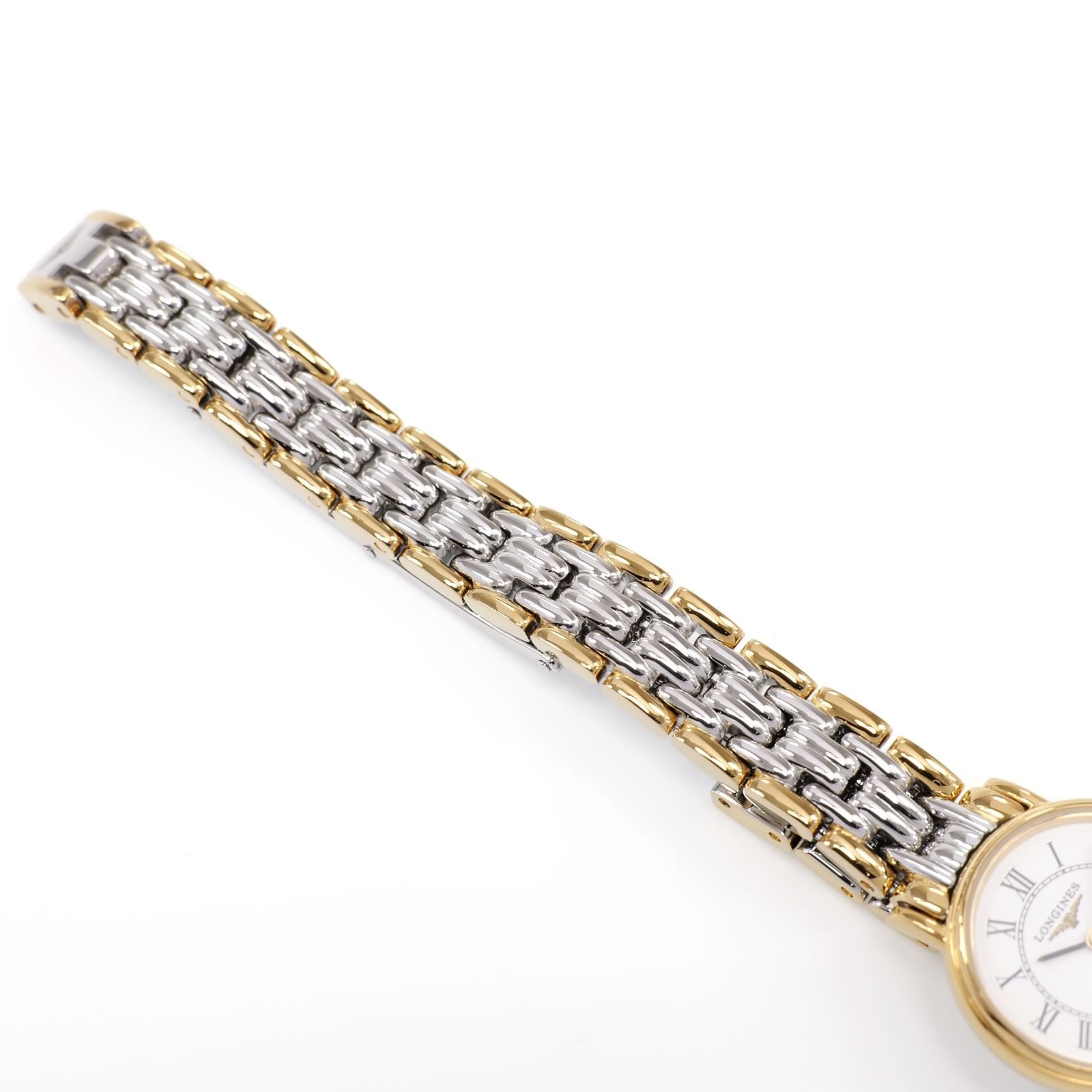 Longines Présence L4.219.2 stainless steel and gold PVD bracelet top