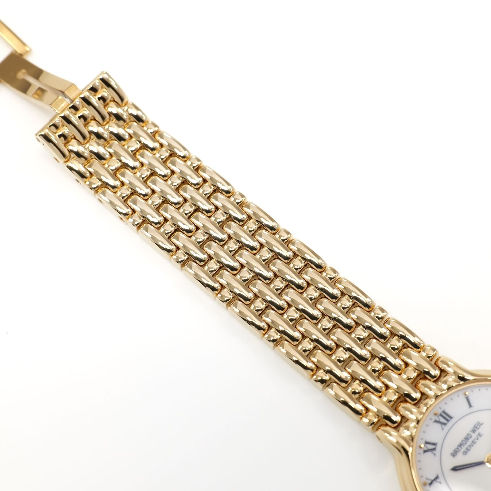 Raymond Weil Fidélio 4702 Ladies 24mm White & Blue Dial 18k Gold