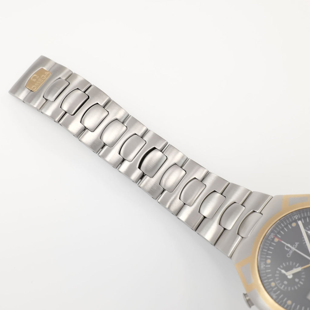 Omega Seamaster Polaris Men's 38mm Black Chronograph 18k Gold