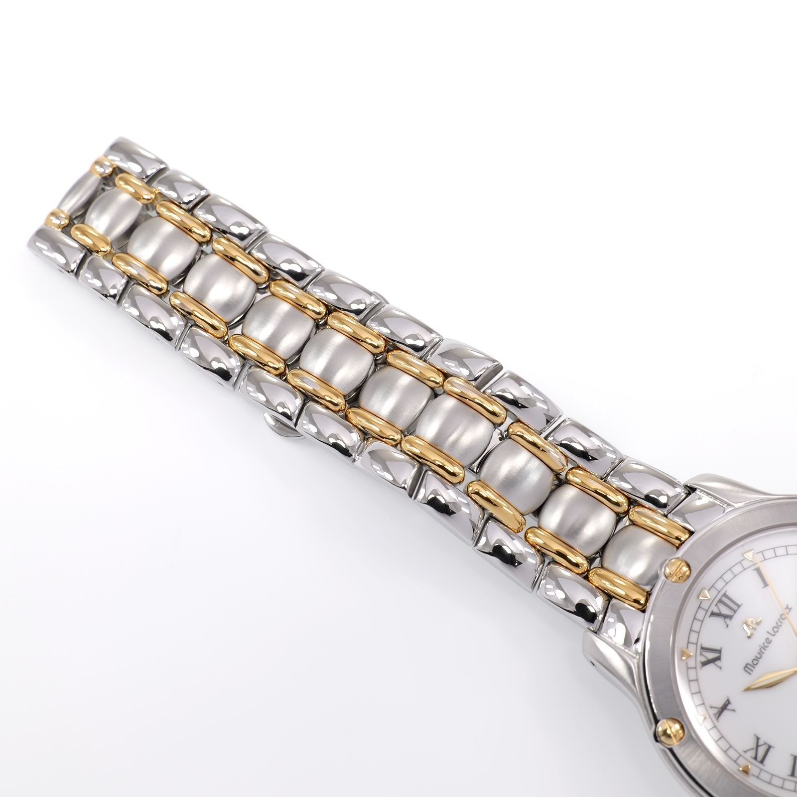 Maurice Lacroix Tiago 69709 stainless steel and 18k gold plated bracelet top