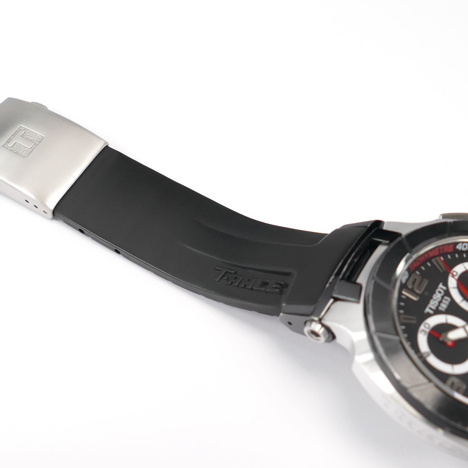 Tissot T-Race T048417A black rubber strap top