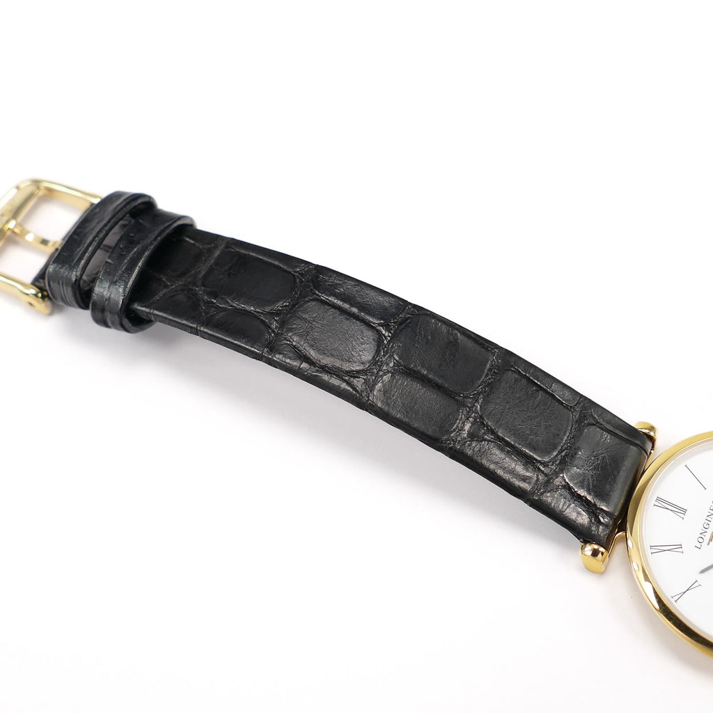 Longines La Grande Classique L4.209.2 black alligator leather strap top