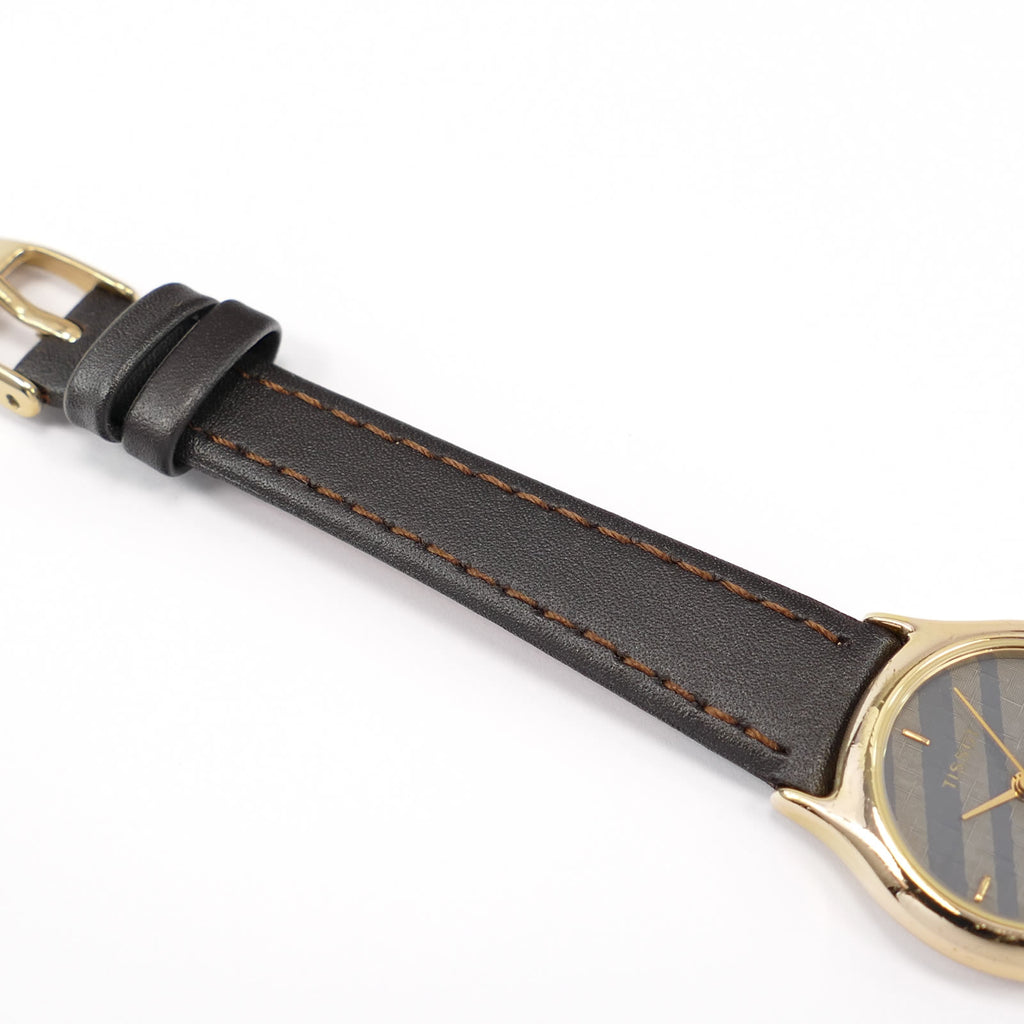 Tissot Stylist Brown Leather strap top