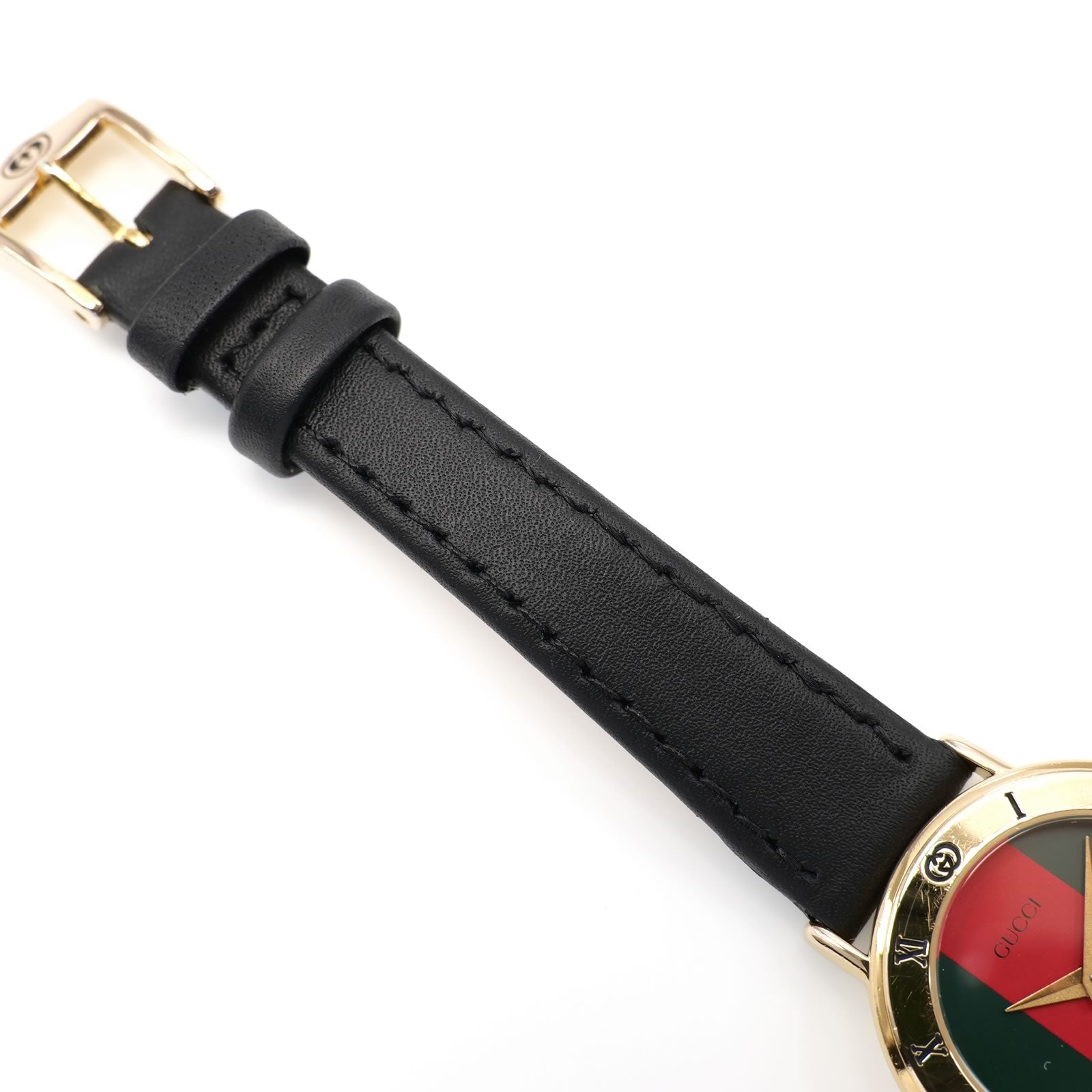 Gucci 3000L black leather strap top