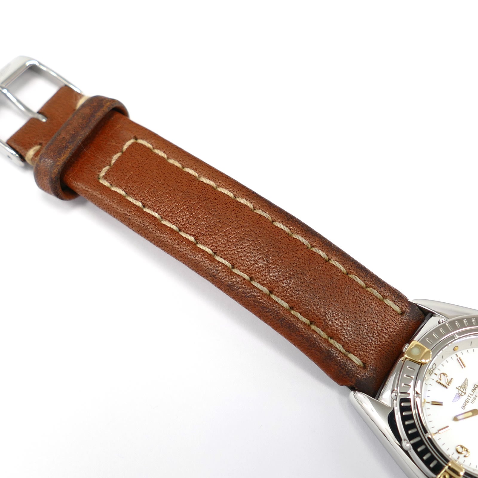Breitling Callistino B52045 brown leather strap top