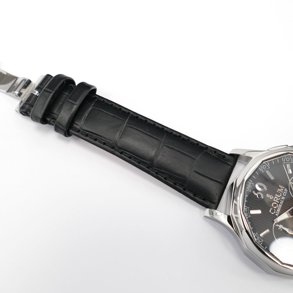 Corum Admiral's Cup Legend 01.0096 Black leather strap top