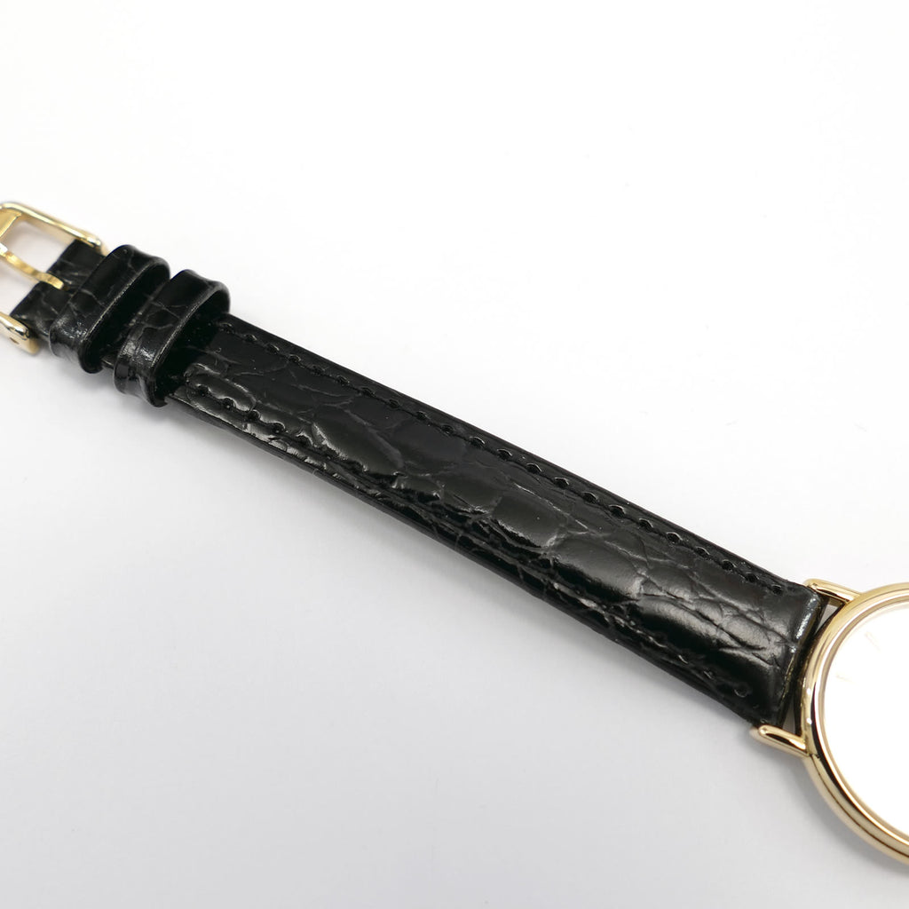 Longines Les Grandes Classiques L4.120.2 black leather crocodile grain strap top