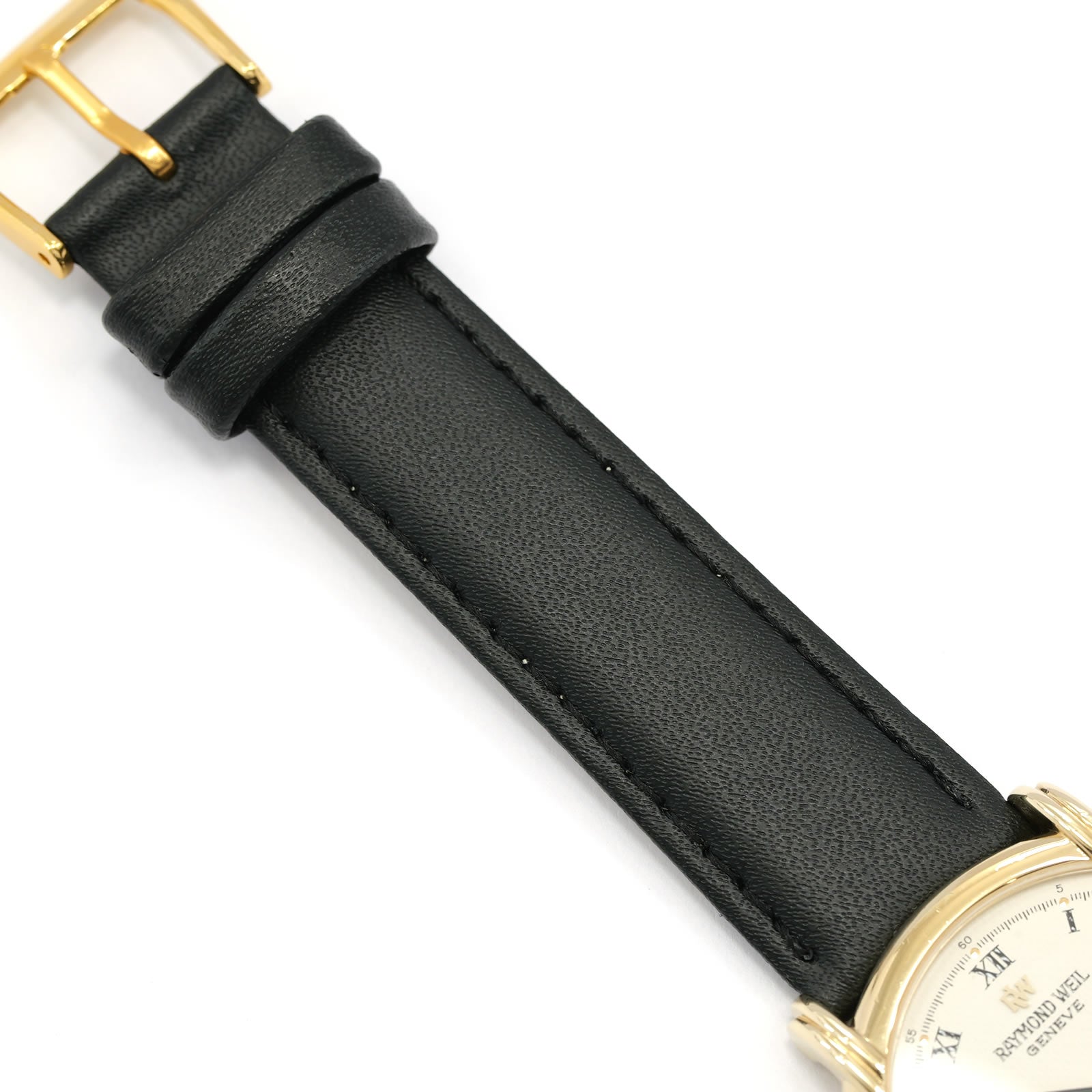 Raymond Weil Vintage 9155 black leather strap top