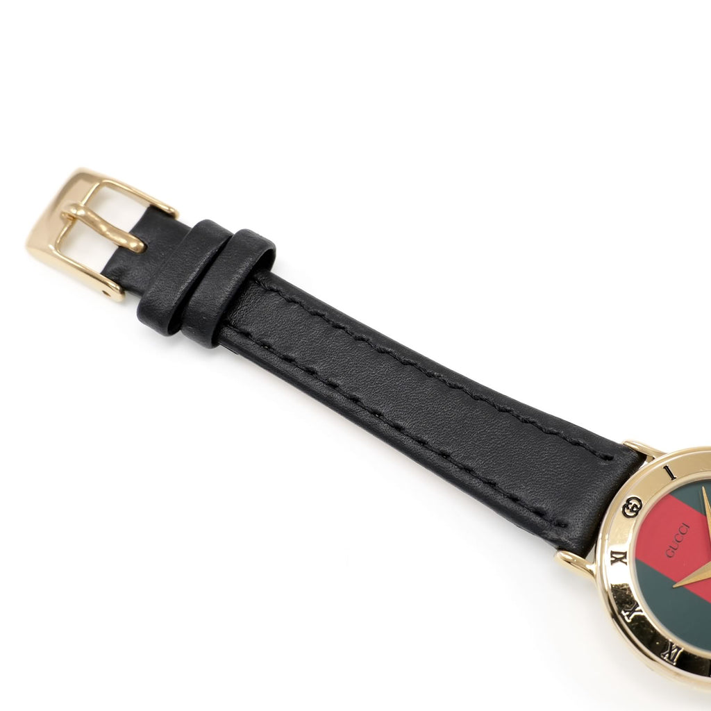 Gucci 3000L black leather strap top