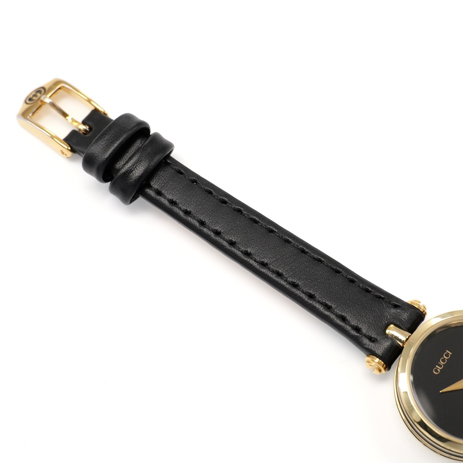 Gucci 2000L Black Leather Strap top
