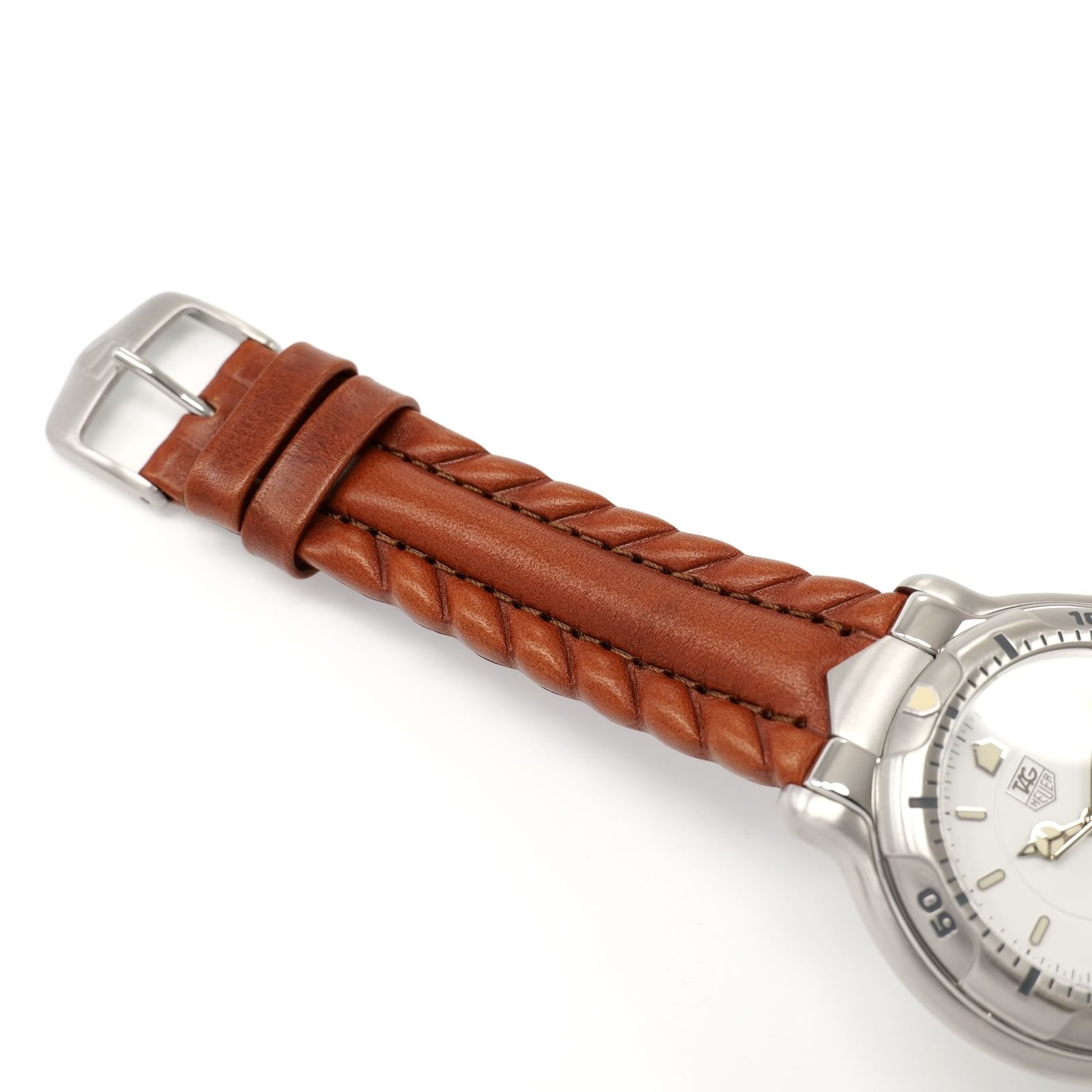 TAG Heuer 6000 WH1111 Brown Leather Strap top