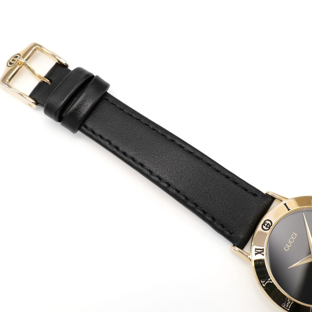 Gucci 3000M black leather strap top