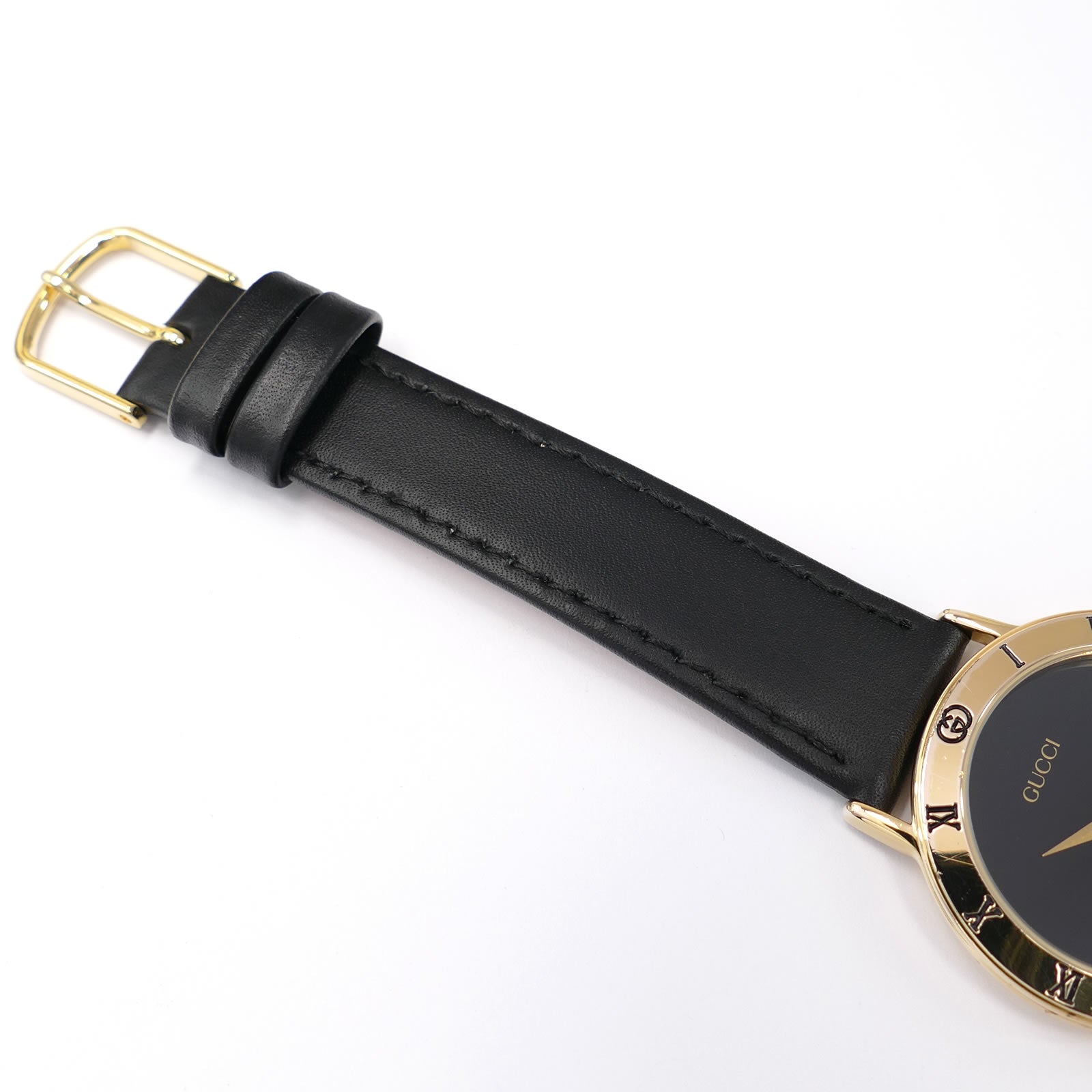 Gucci 3000M Black leather strap top