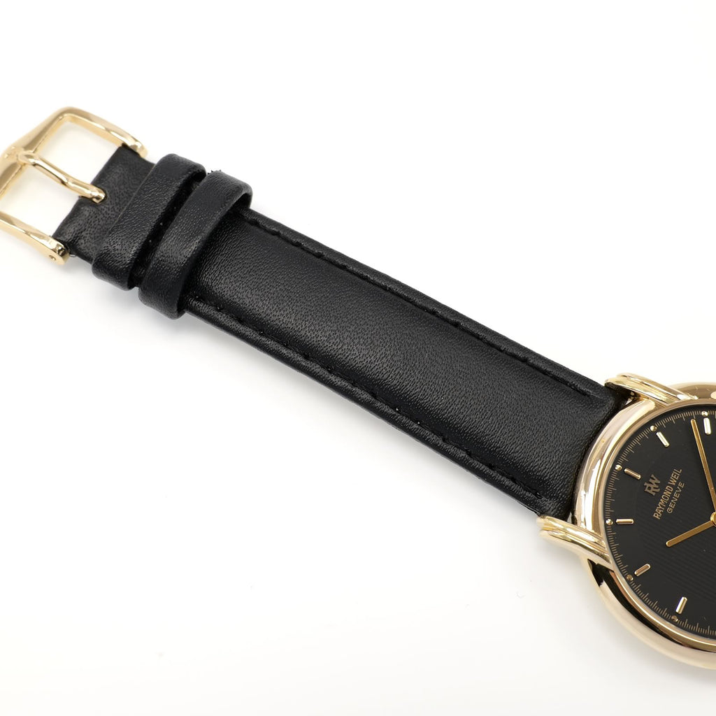 Raymond Weil Geneve 9155 Black Leather Strap top