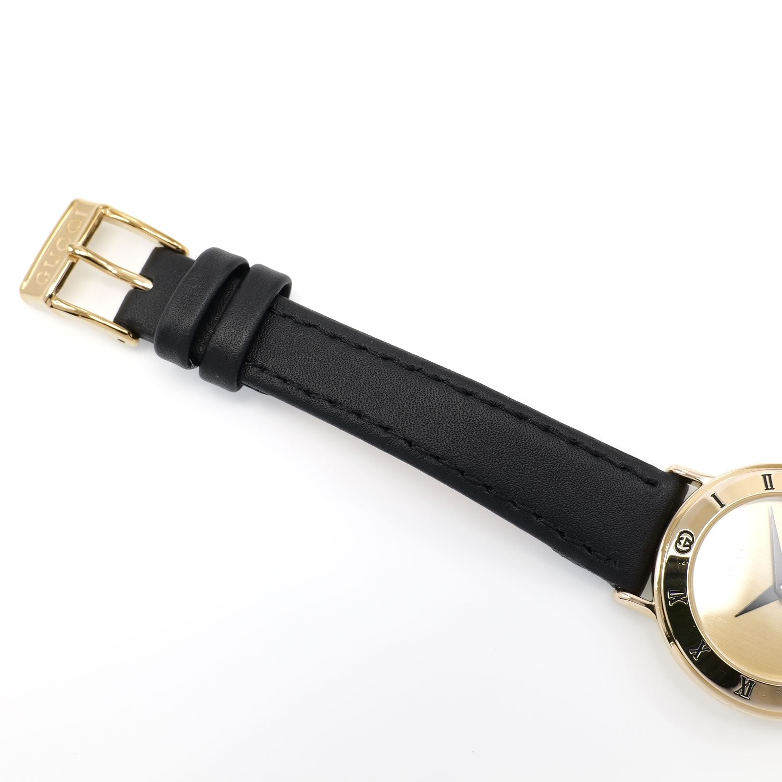 Gucci 3000L black leather strap top