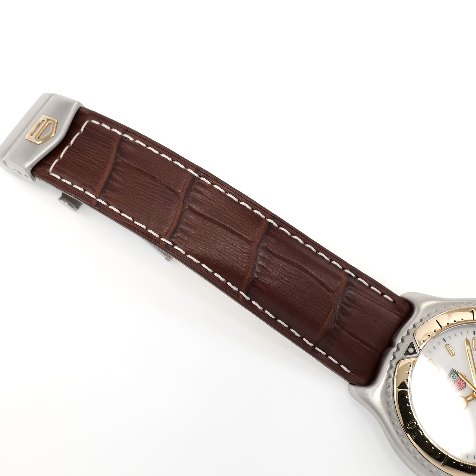 TAG Heuer SEL WI1150 brown leather strap top