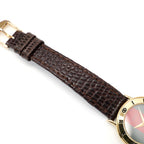 Gucci 3000L lizard brown leather strap top