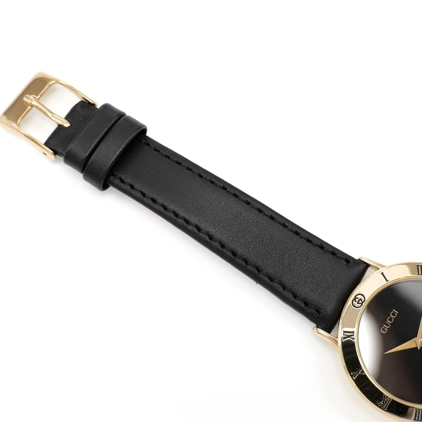 Gucci 3000M black leather strap top